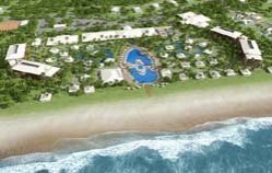 vista aerea a praia do futuro Vila Gale Hotel