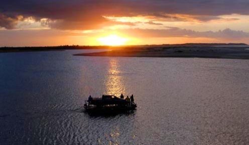 river crossing by raft jericoacoara