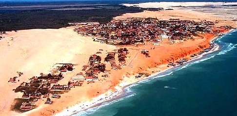 Aerial view Canoa Quebrada-Ceara