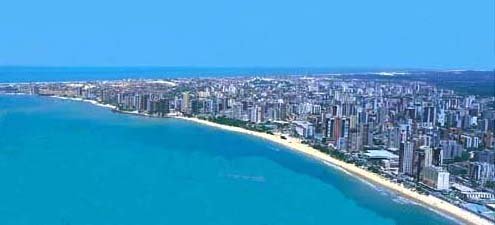 Aerial view of Meireles Beach and Mucuripe Beach